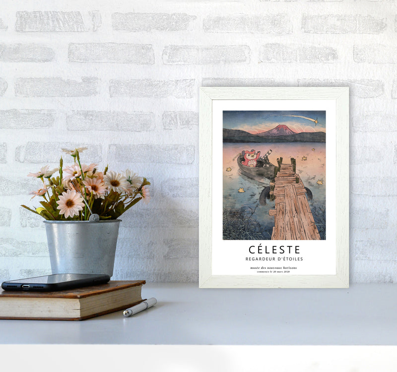 Celeste Art Print by Lucy Michelle A4 Oak Frame