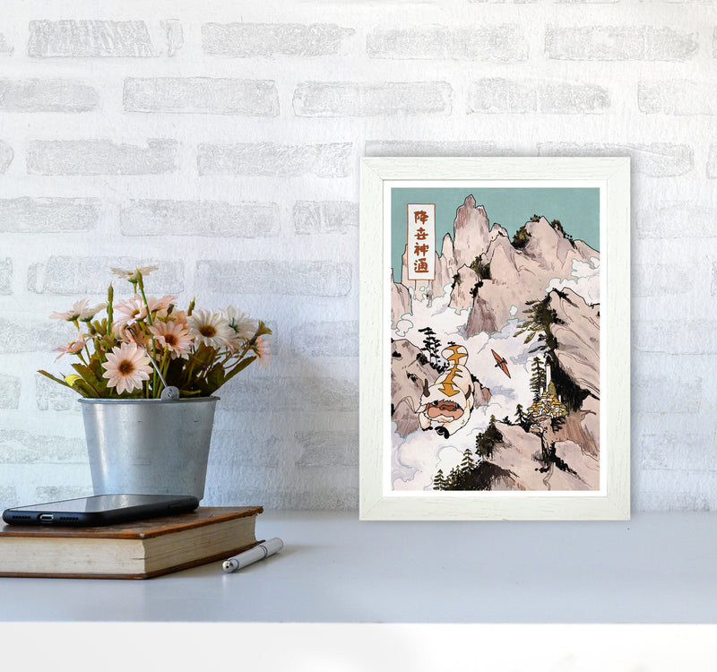 Appa Art Print by Lucy Michelle A4 Oak Frame