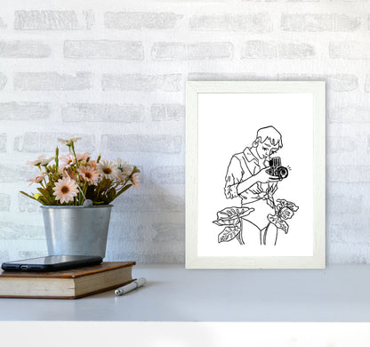 Snap Art Print by Lucy Michelle A4 Oak Frame