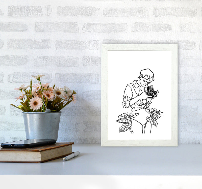Snap Art Print by Lucy Michelle A4 Oak Frame