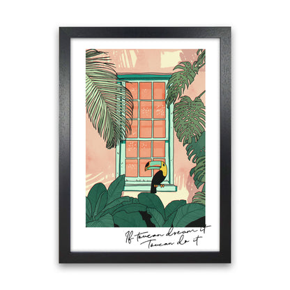Toucan Do It Art Print by Lucy Michelle Black Grain