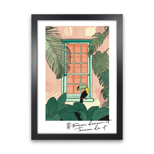 Toucan Do It Art Print by Lucy Michelle Black Grain
