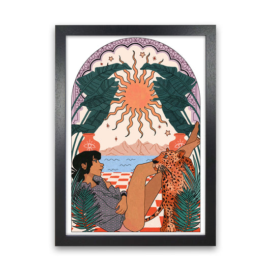 Jaguar Art Print by Lucy Michelle Black Grain