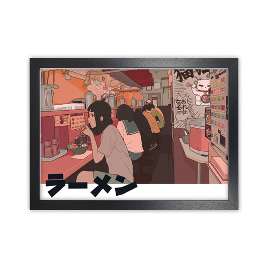 Ramen Art Print by Lucy Michelle Black Grain