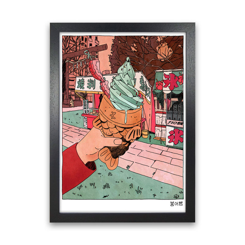 Bungeo Ppang Art Print by Lucy Michelle Black Grain