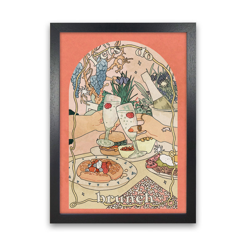Lets Do Brunch Art Print by Lucy Michelle Black Grain