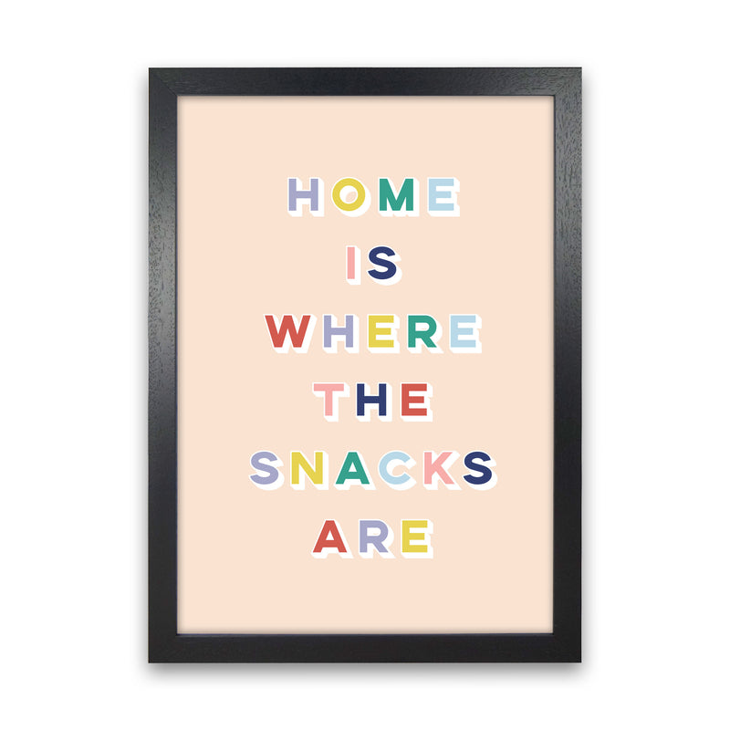 Home Is Where The Snacks Art Print by Lucy Michelle Black Grain
