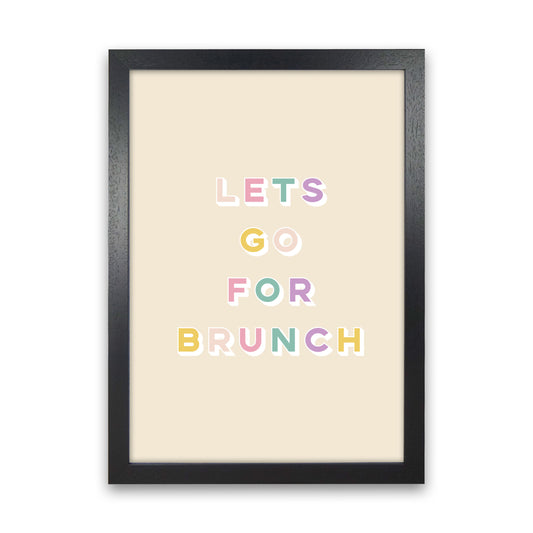 Lets Go For Brunch Art Print by Lucy Michelle Black Grain