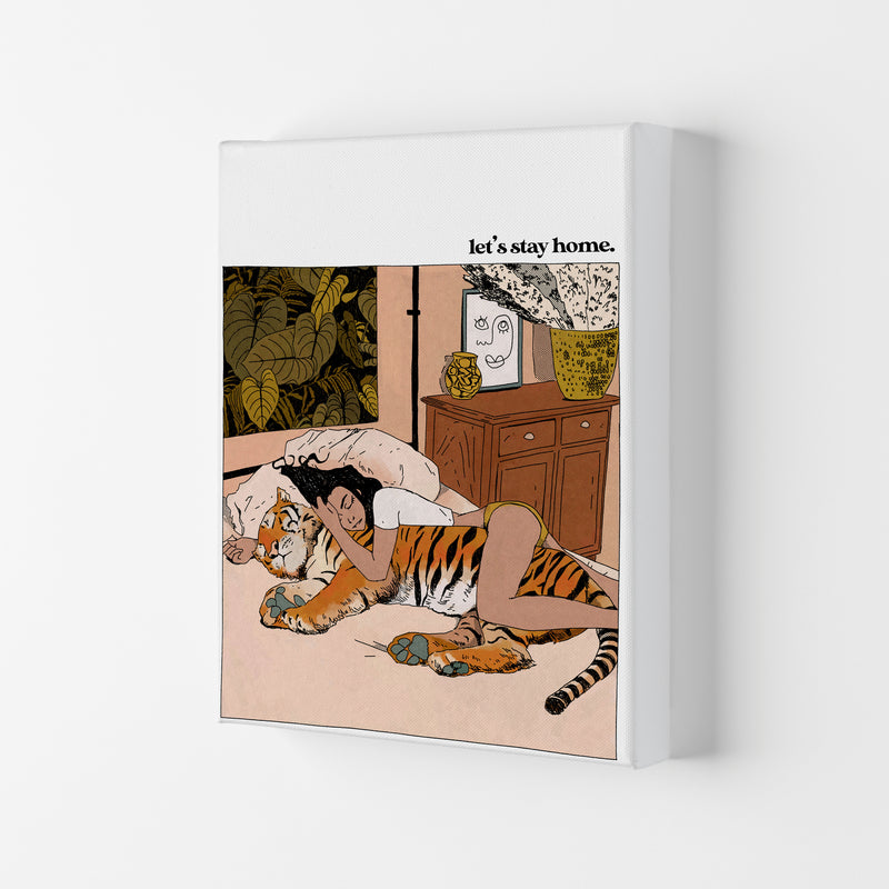 Stay Home Art Print by Lucy Michelle Canvas