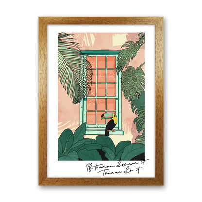 Toucan Do It Art Print by Lucy Michelle Oak Grain