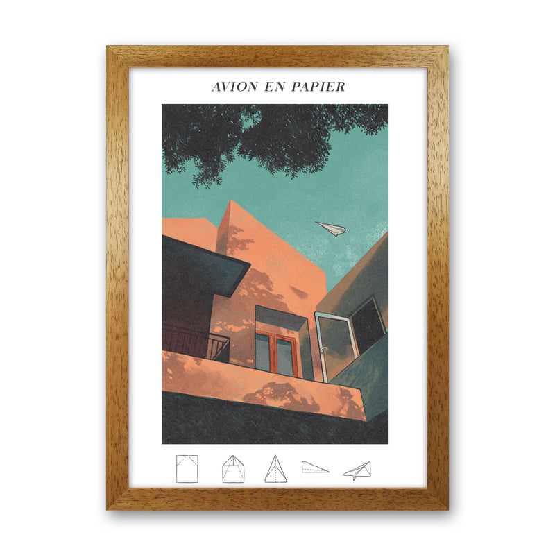 Avion En Papier Art Print by Lucy Michelle Oak Grain