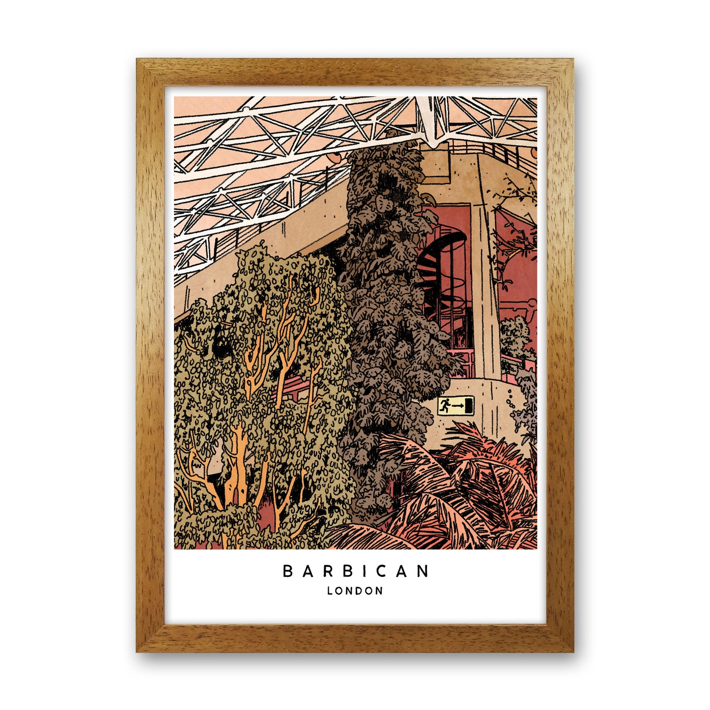 Barbican Art Print by Lucy Michelle Oak Grain