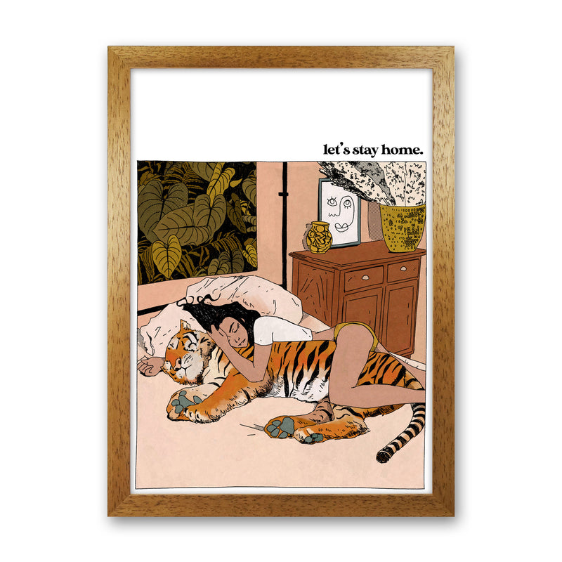 Stay Home Art Print by Lucy Michelle Oak Grain