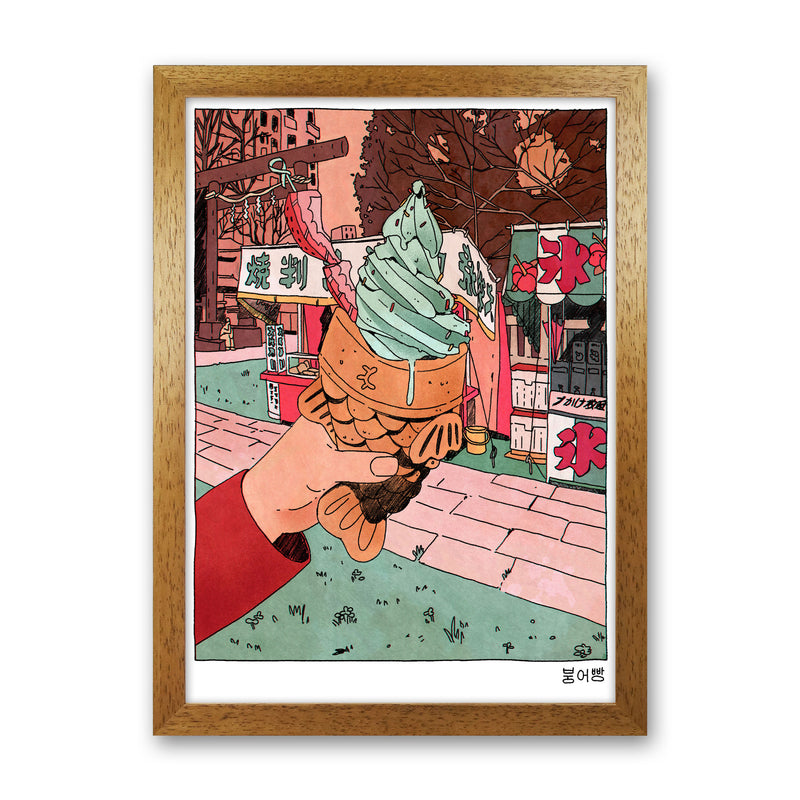 Bungeo Ppang Art Print by Lucy Michelle Oak Grain