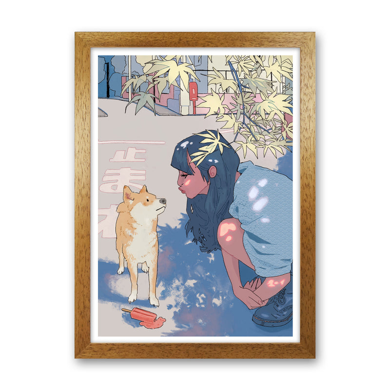 Shiba Art Print by Lucy Michelle Oak Grain