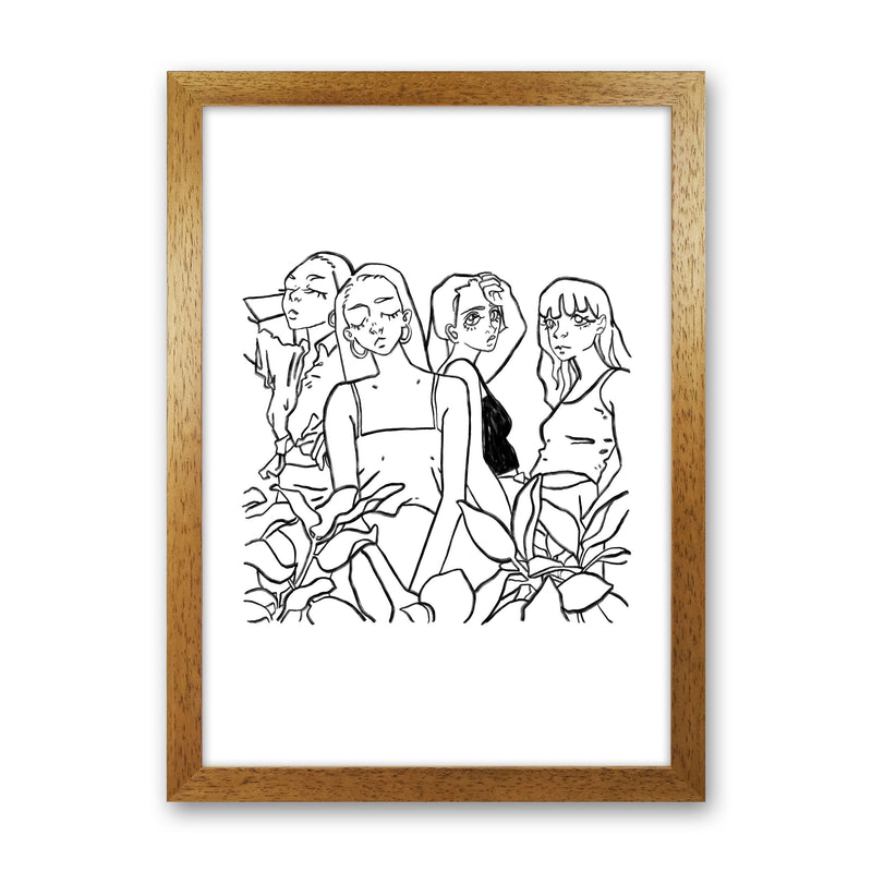 Girls Art Print by Lucy Michelle Oak Grain