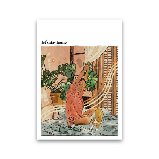 Stay Home II Art Print by Lucy Michelle Print Only