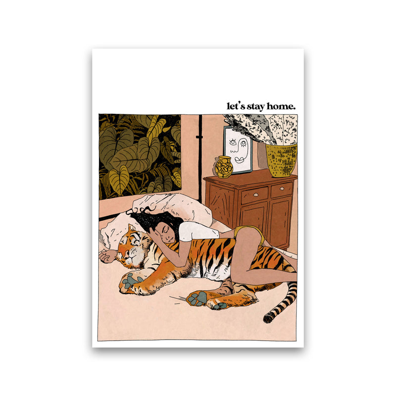 Stay Home Art Print by Lucy Michelle Print Only