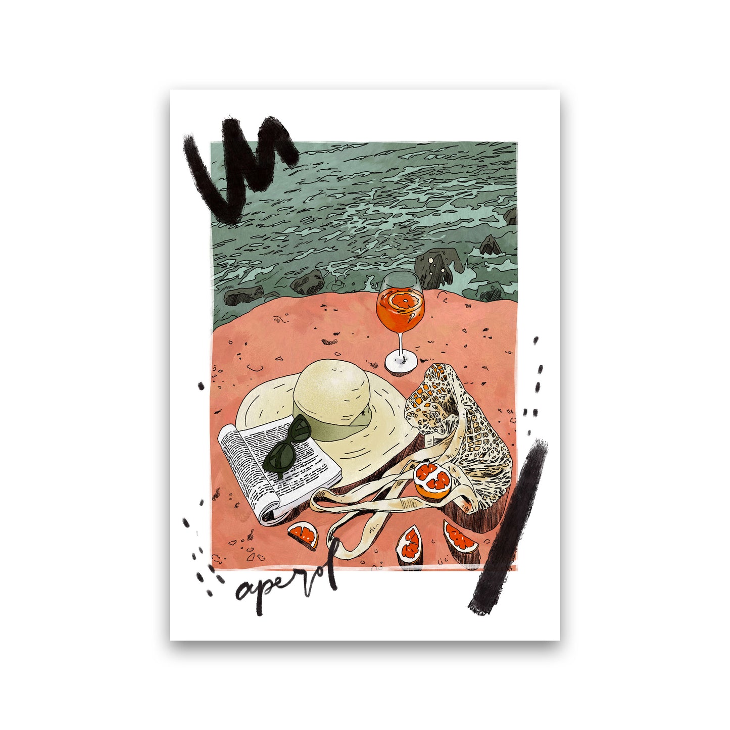 Aperol Art Print by Lucy Michelle Print Only