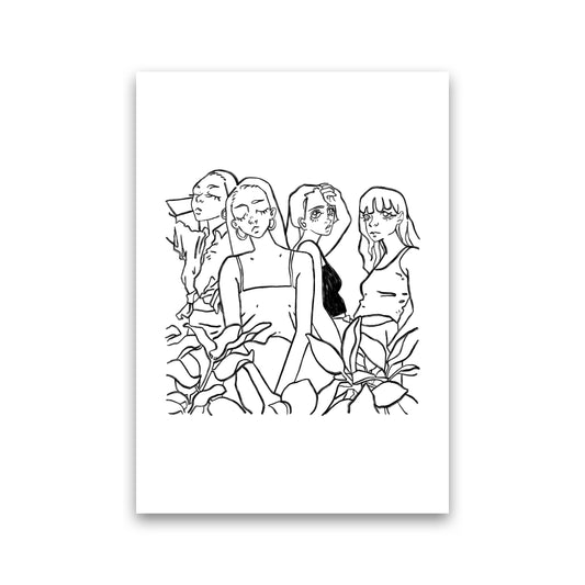 Girls Art Print by Lucy Michelle Print Only