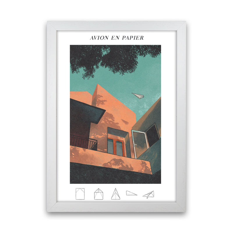 Avion En Papier Art Print by Lucy Michelle White Grain