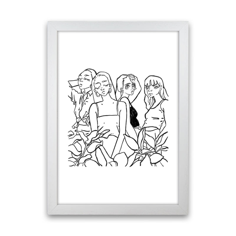 Girls Art Print by Lucy Michelle White Grain