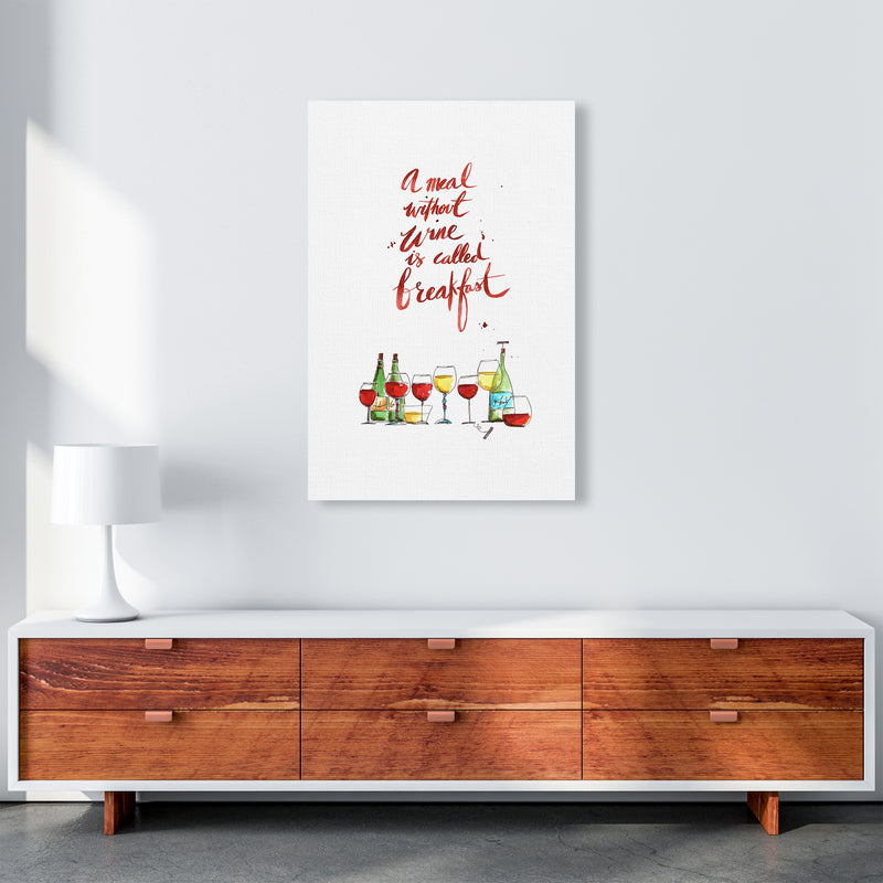A Meal Without Wine, Kitchen Food & Drink Art Prints A1 Canvas