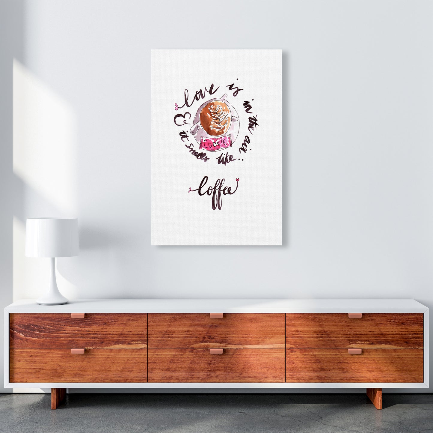 Smells Like Coffee, Kitchen Food & Drink Art Prints A1 Canvas