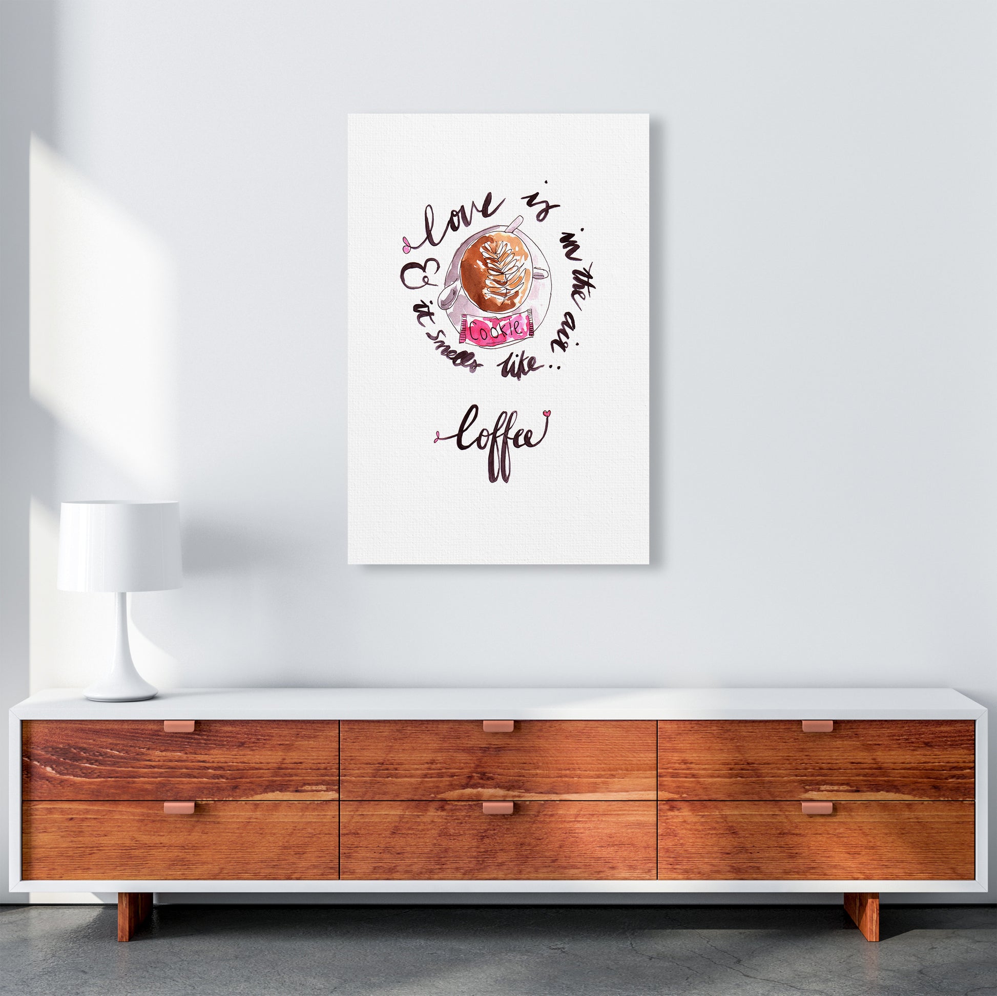 Smells Like Coffee, Kitchen Food & Drink Art Prints A1 Canvas