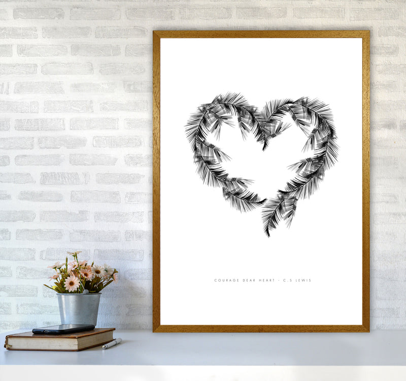 C S Lewis Courage Dear Heart White Modern Fashion Print A1 Print Only