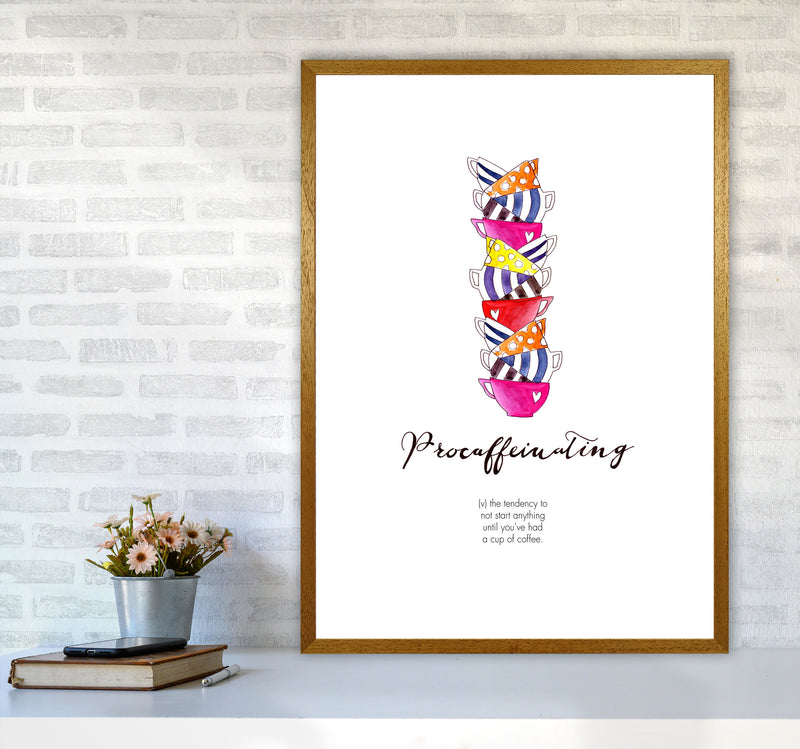 Procaffinating, Kitchen Food & Drink Art Prints A1 Print Only
