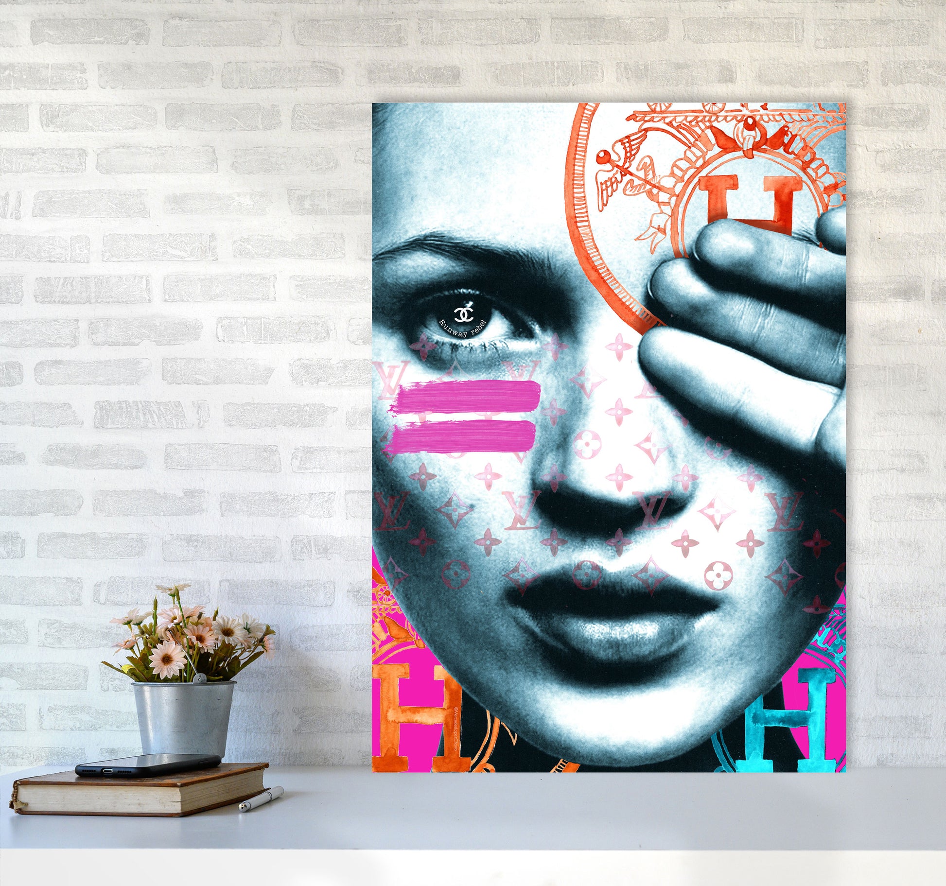 Runway Rebel Modern Fashion Print A1 Black Frame