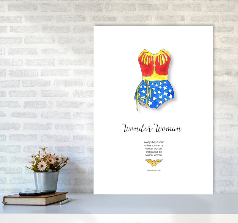 Vintage Wonder Woman Modern Fashion Print A1 Black Frame