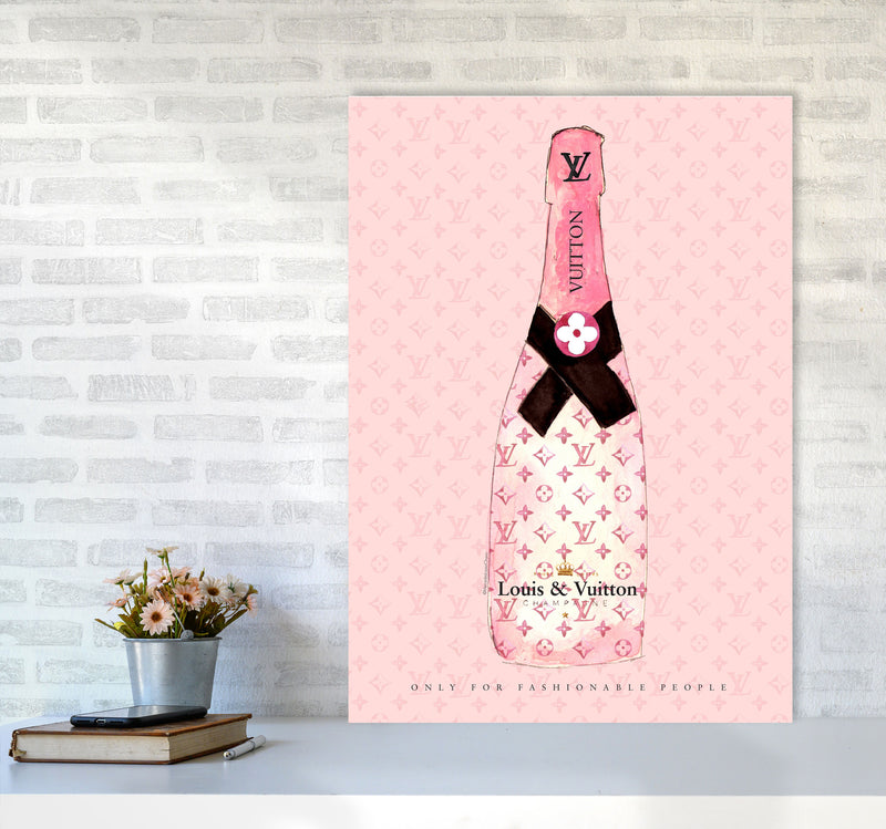 LV Fashion Champagne, Kitchen Food & Drink A1 Black Frame