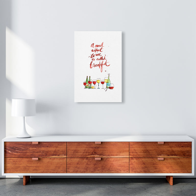 A Meal Without Wine, Kitchen Food & Drink Art Prints A2 Canvas