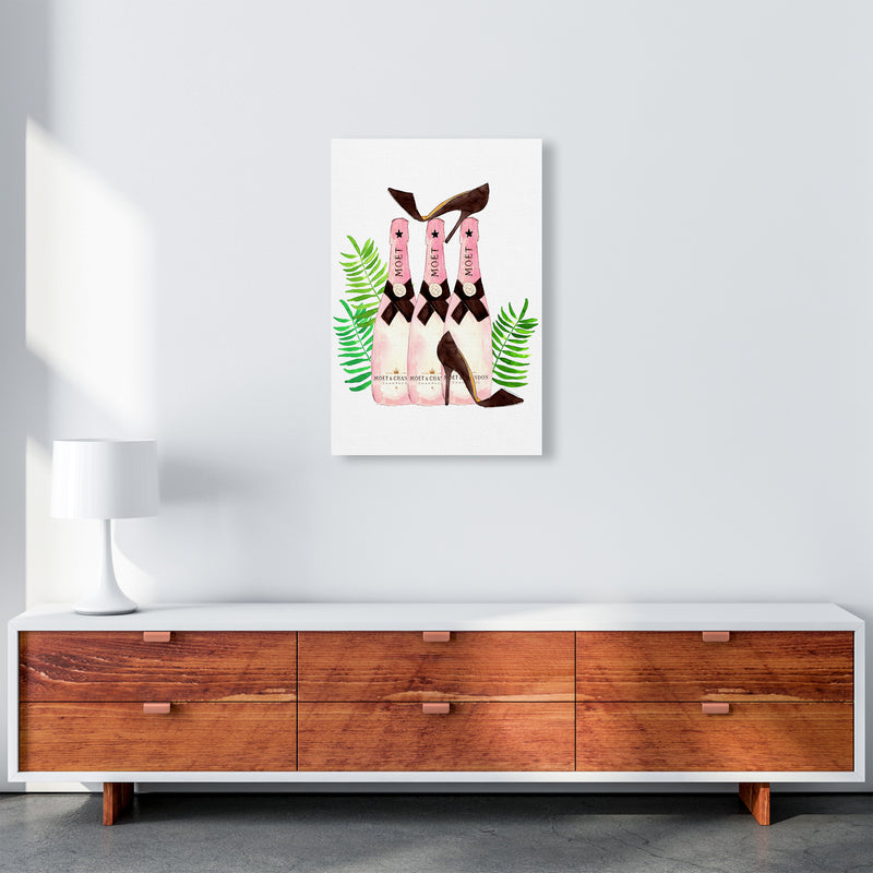Moet And Heels, Kitchen Food & Drink Art Prints A2 Canvas