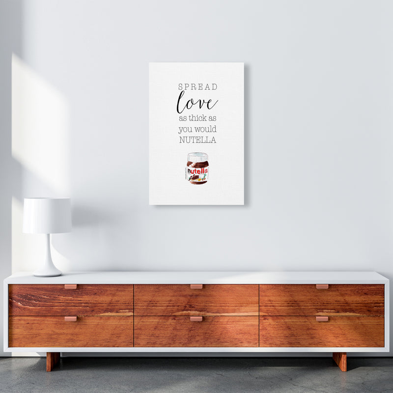 Spread Love Like Nutella, Kitchen Food & Drink Art Prints A2 Canvas