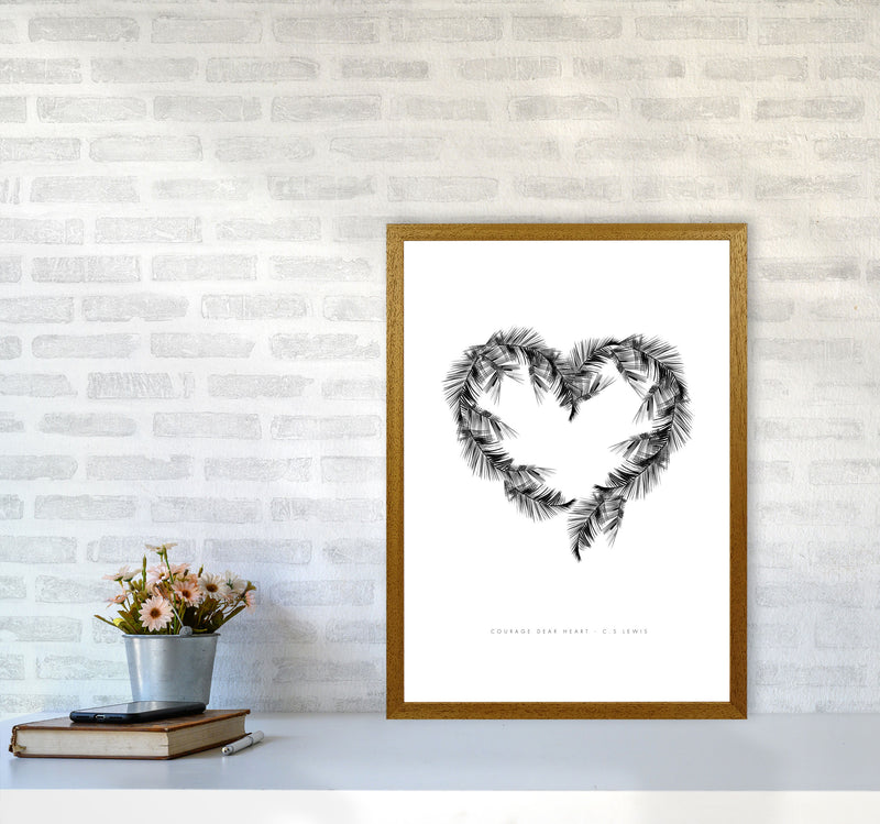 C S Lewis Courage Dear Heart White Modern Fashion Print A2 Print Only