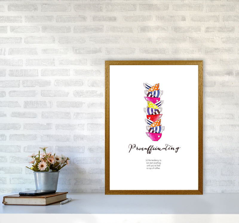 Procaffinating, Kitchen Food & Drink Art Prints A2 Print Only