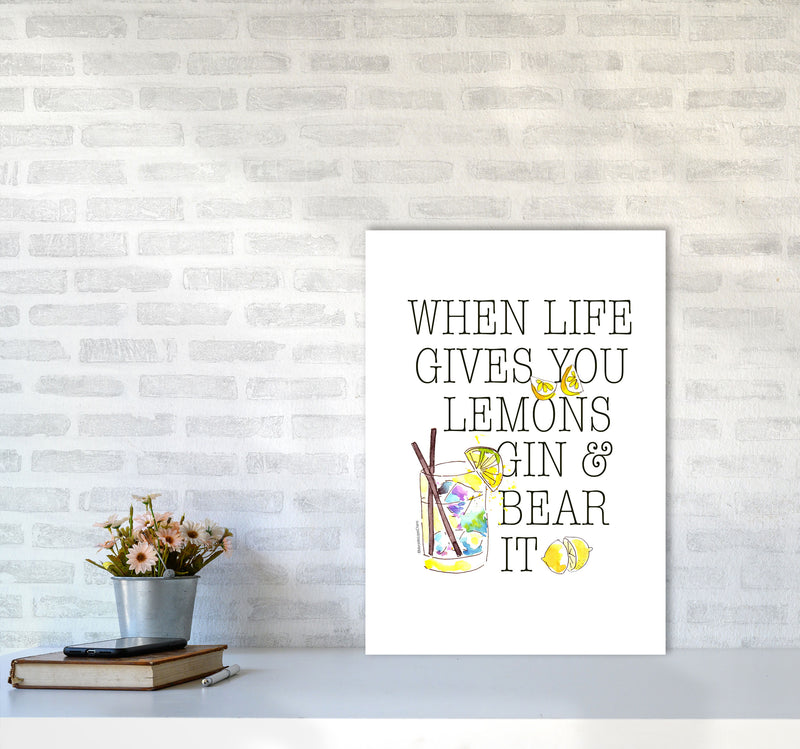 When Gives You Lemons, Kitchen Food & Drink Art Prints A2 Black Frame