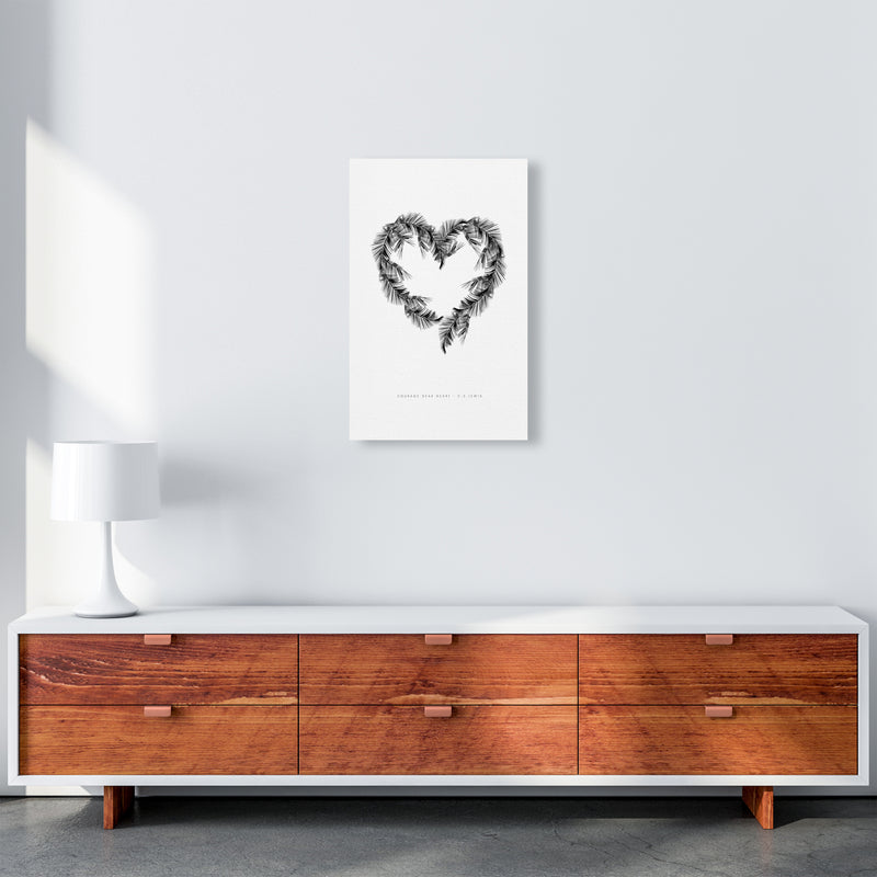 C S Lewis Courage Dear Heart White Modern Fashion Print A3 Canvas