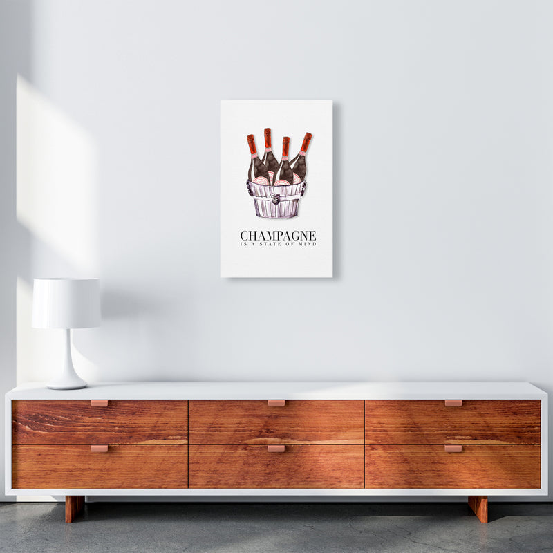 Champagne Is A State Of Mind, Kitchen Food & Drink Art Prints A3 Canvas