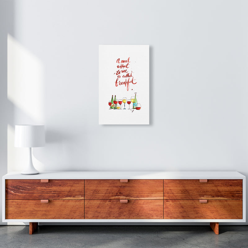 A Meal Without Wine, Kitchen Food & Drink Art Prints A3 Canvas
