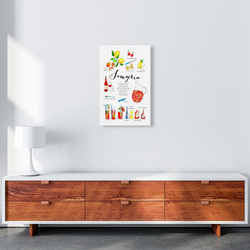 Sangria Ingredients Recipe, Kitchen Food & Drink Art Prints A3 Canvas