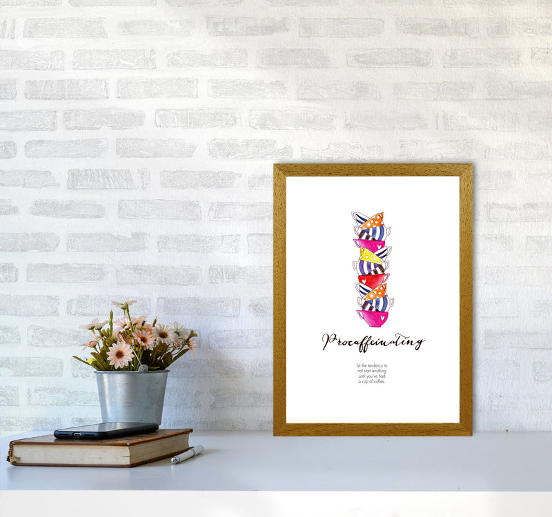 Procaffinating, Kitchen Food & Drink Art Prints A3 Print Only