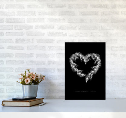 C S Lewis Courage Dear Heart Black Modern Fashion Print A3 Black Frame