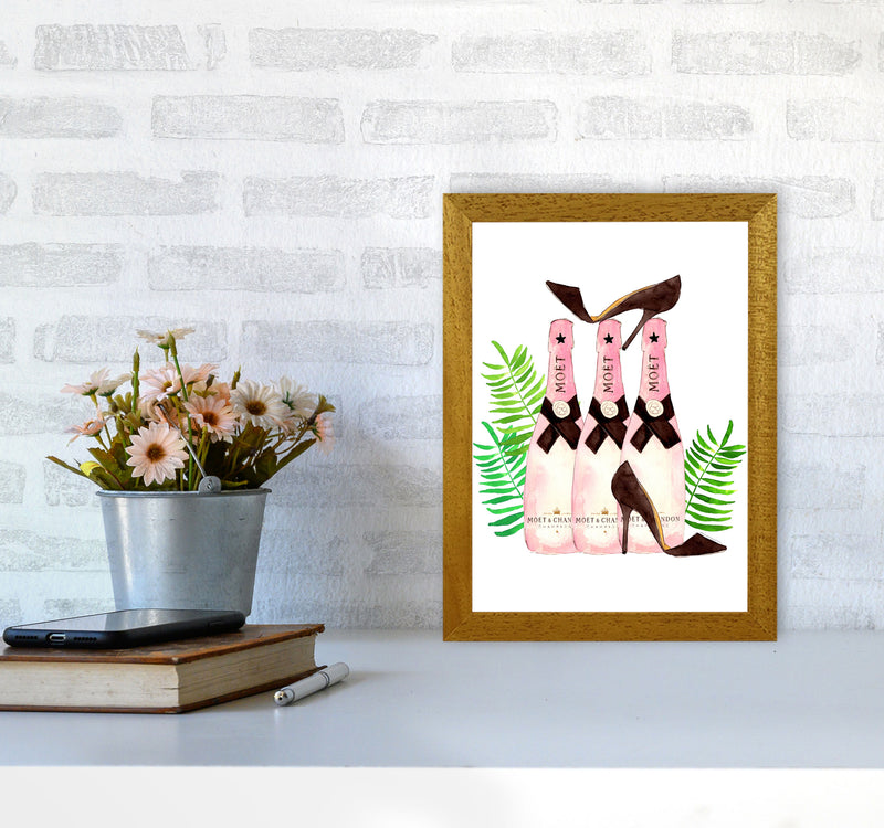 Moet And Heels, Kitchen Food & Drink Art Prints A4 Print Only