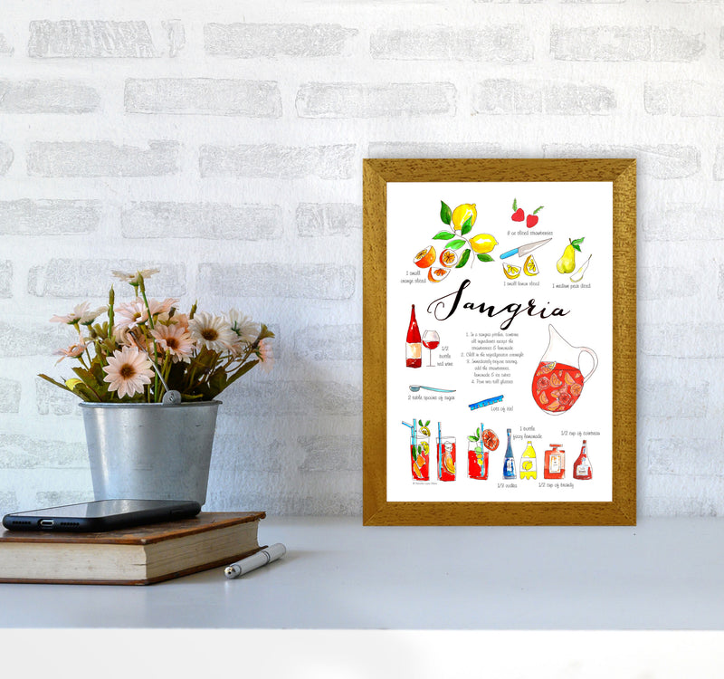Sangria Ingredients Recipe, Kitchen Food & Drink Art Prints A4 Print Only
