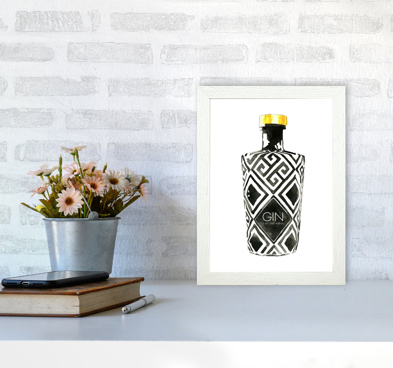 Gin Is My Spirit Animal, Kitchen Food & Drink Art Prints A4 Oak Frame