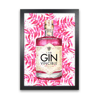 Ginvincible, Kitchen Food & Drink Art Prints Black Grain